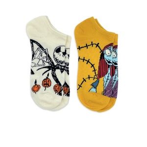 Nightmare Before Christmas Women's  No-Show Socks, 2-Pack, Size 4-10